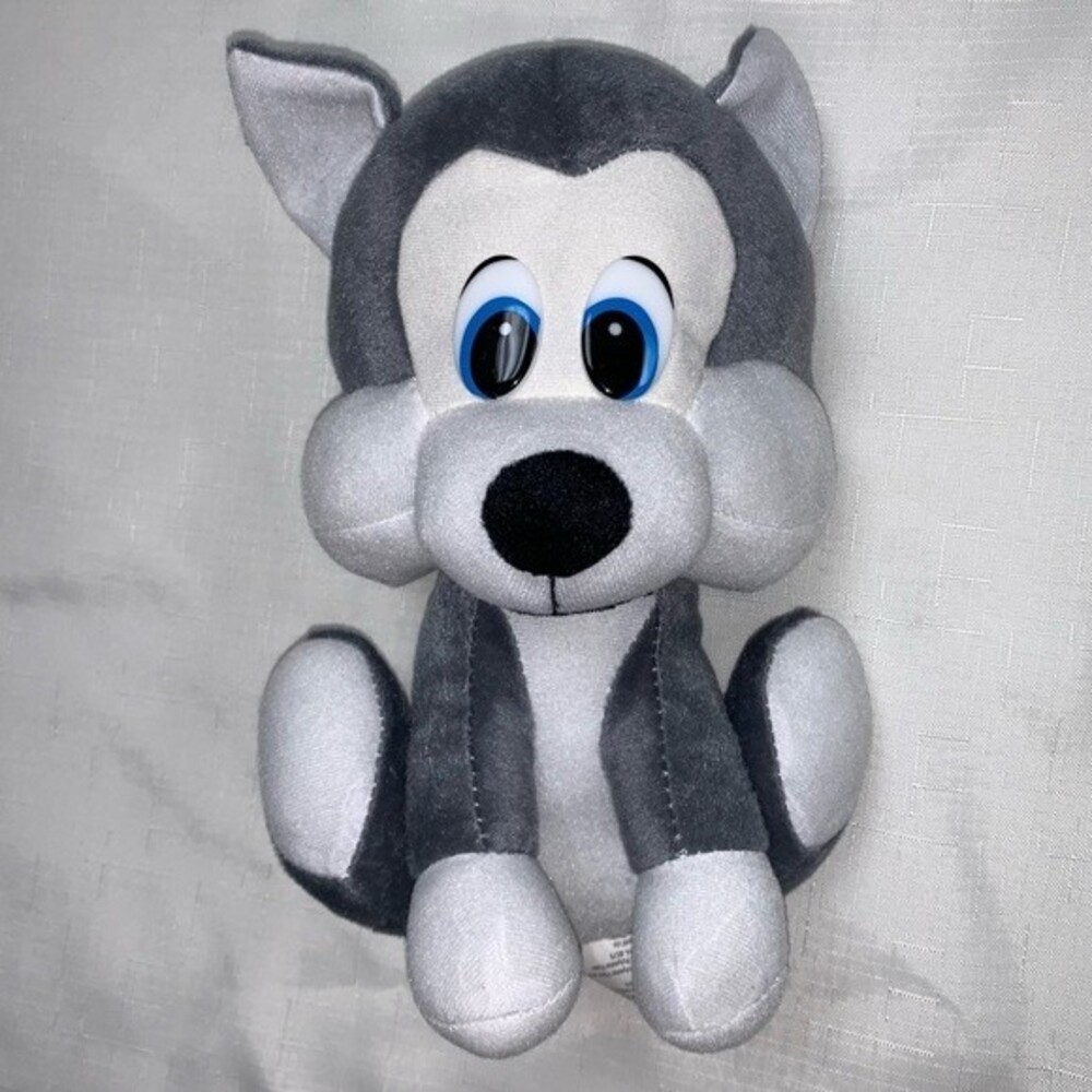 Gray Wolf Dog Plush Stuffed Animal 10” Peek A Boo Toys Stuffie Plushy